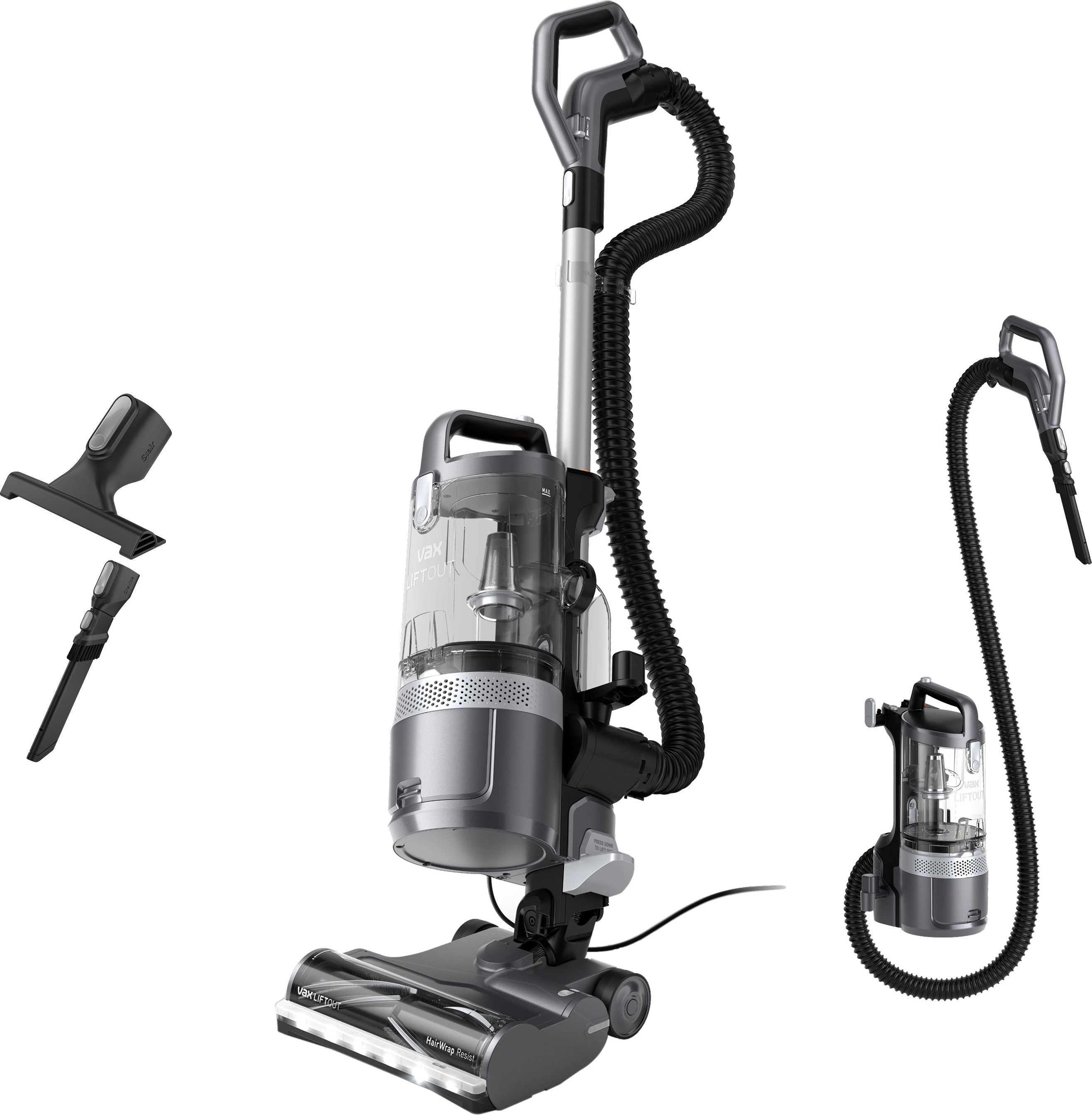Vax LiftOut Cdup-Loxs Upright Vacuum Cleaner, Graphite