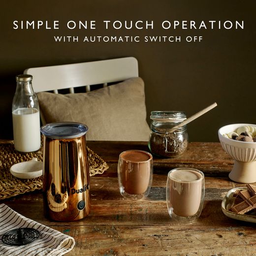 Dualit 84142 Milk Frother - Copper - Annotation - 1 touch operation shot