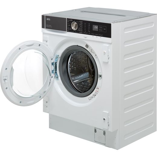 AEG ProSteam® Technology LF7E7431BI Integrated 7kg Washing Machine with 1400 rpm - White - Door open