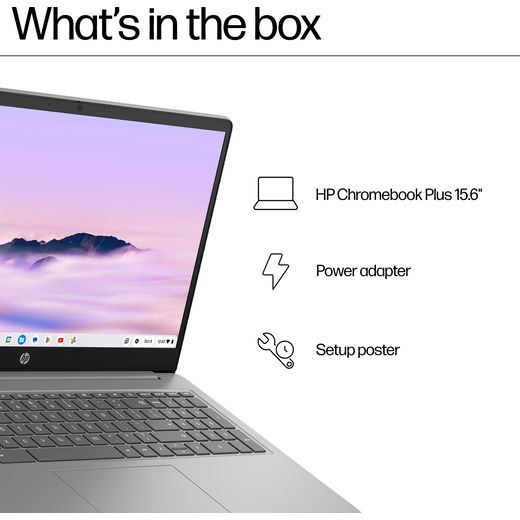 HP 15.6" Laptop Intel Core i3 N-series 256 GB UFS 8GB RAM - Annotation - Whats in the box shot