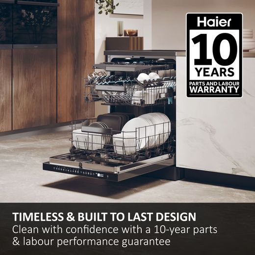 Haier i-Pro Series 7 Standard Dishwasher - Graphite - Warranty