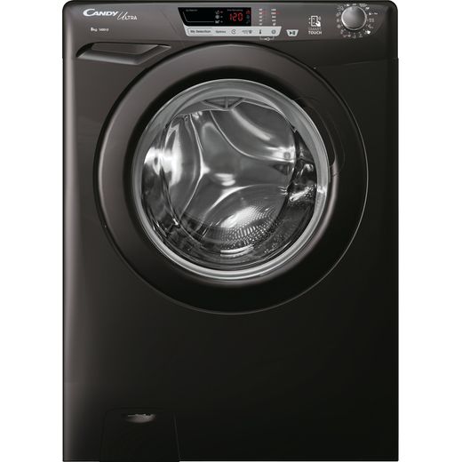 Candy Ultra HCU1482DBBE/1 8Kg Washing Machine with 1400 rpm - Black - D Rated