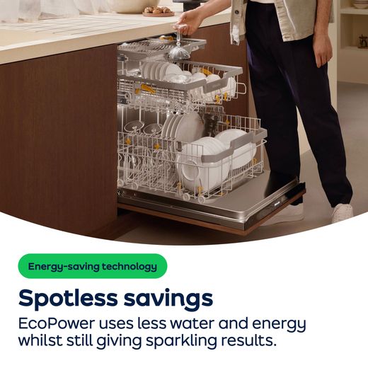 Miele Standard Dishwasher - White - AO Annotation - EcoPower