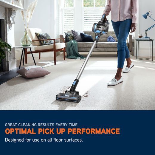 Vax ONEPWR Blade 4 Classic Plus Cordless Vacuum Cleaner with up to 45 Minutes Run Time - Blue / Graphite - Annotation - optimal performance shot