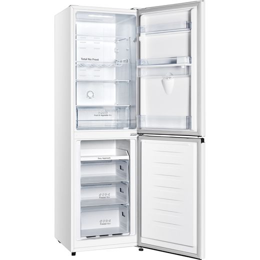 Hisense 50/50 Frost Free Fridge Freezer - White - Right perspective with door open shot