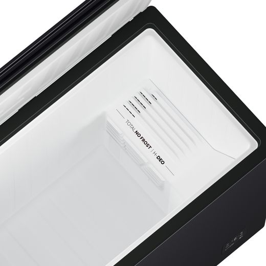 Haier Chest Freezer - Dark Inox - Close up inside shot