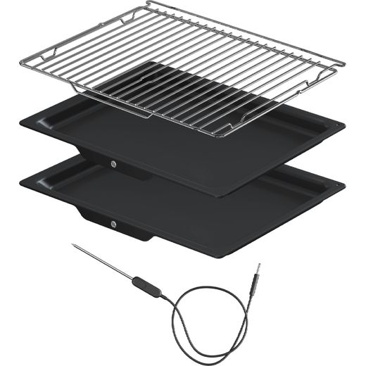 ASKO Craft Pyrolytic OTP66BSH Wifi Connected Built In Electric Single Oven - Black Steel  - left tray perpsective shot