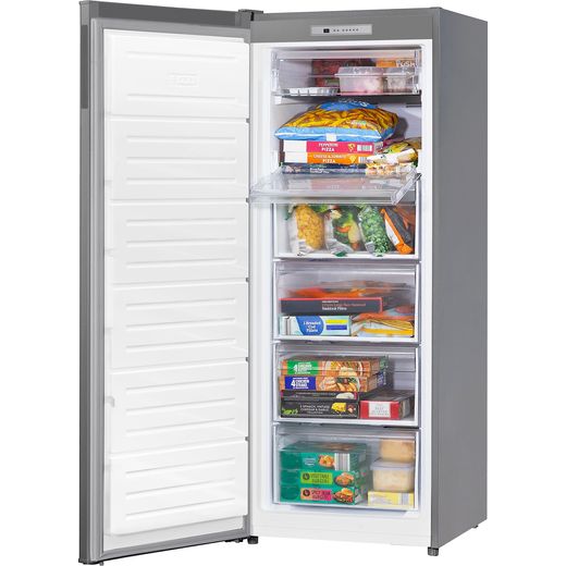 Russell Hobbs Small Frost Free Fridge Freezer - Silver - Door open