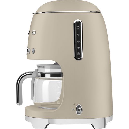 Smeg 50's Style Drip Filter Coffee Machine - Moonlight - side shot