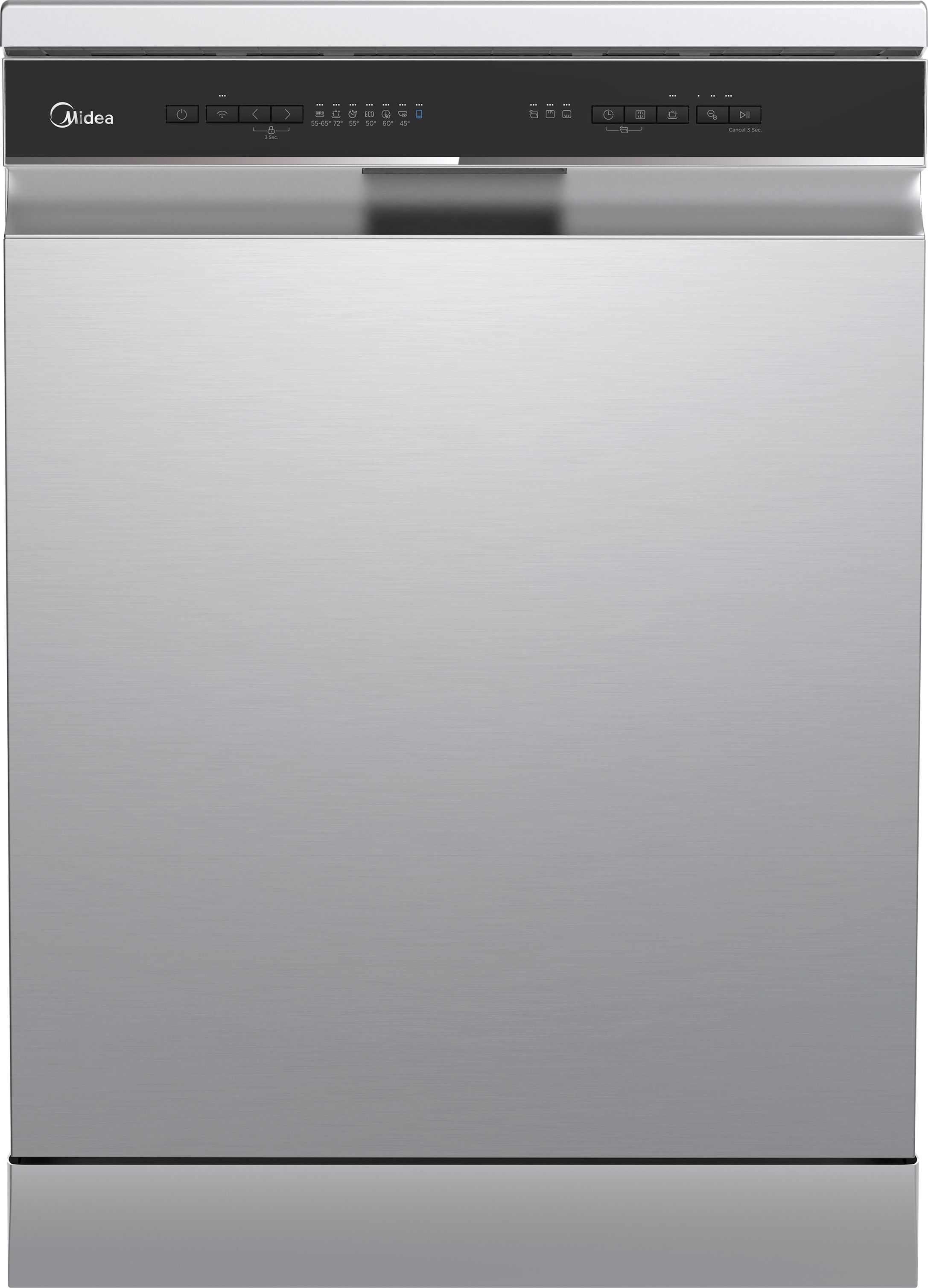 Midea Freestanding Dishwasher - 14 Place Settings - Stainless Steel - Auto Open Dry - WiFi Enabled