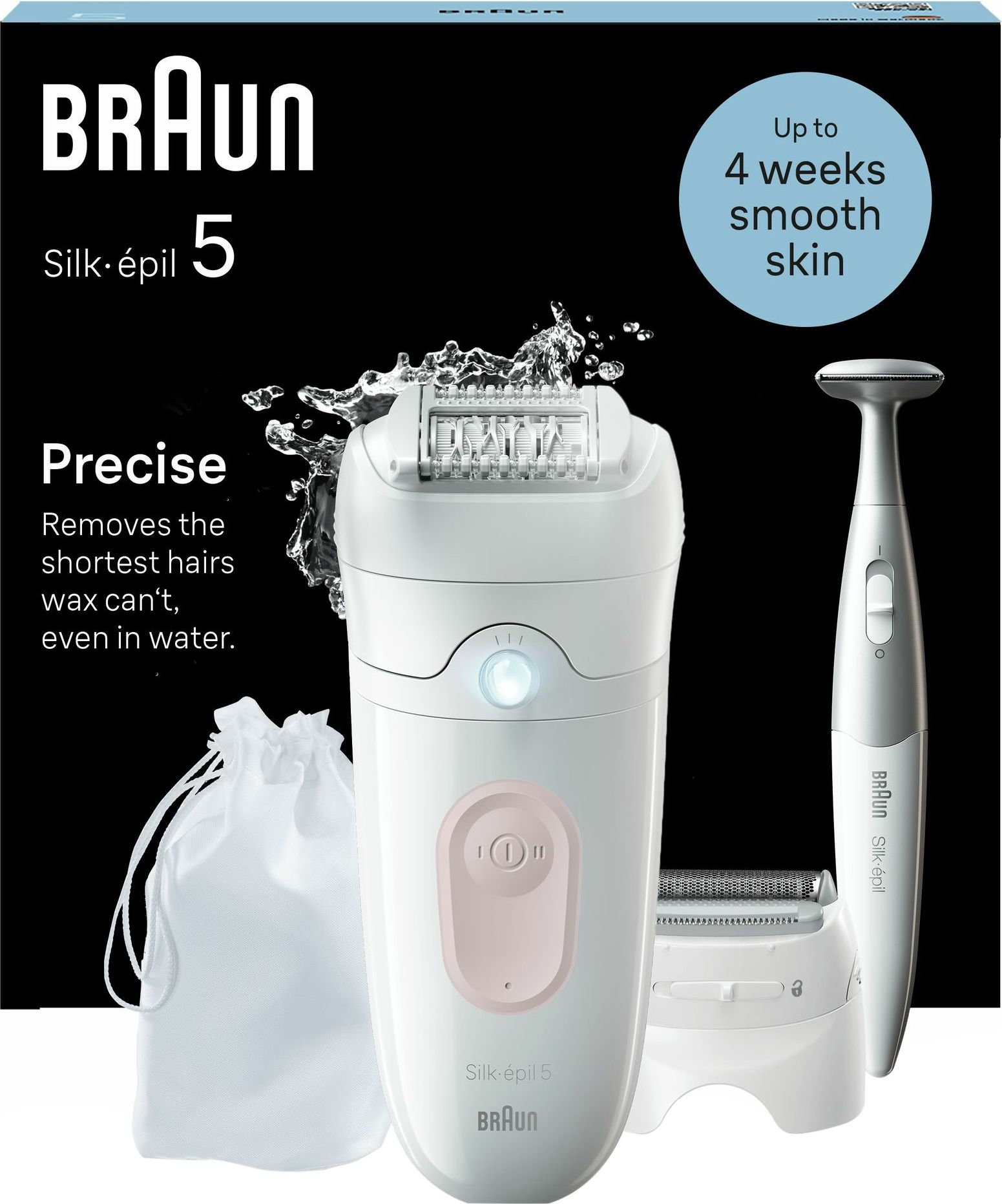 Braun Silk-épil 5 Epilator 28 Tweezers Pink Wet & Dry