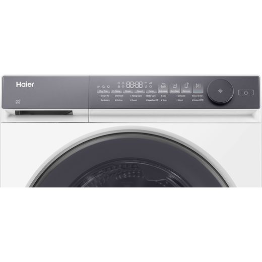 Haier X7 HW100-B14367U-UK 10kg Washing Machine with 1400 rpm - White - Control panel shot 