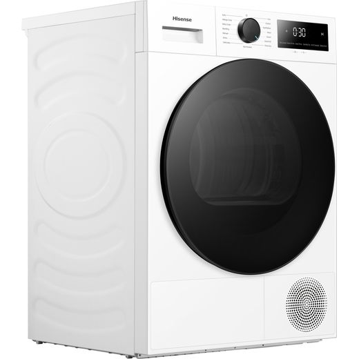 Hisense 1i KitchenFit Series DH1I900UWDCA 9Kg Heat Pump Tumble Dryer - White - right perspective