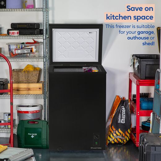 Russell Hobbs Chest Freezer - Black - Annotation - Save on space shot