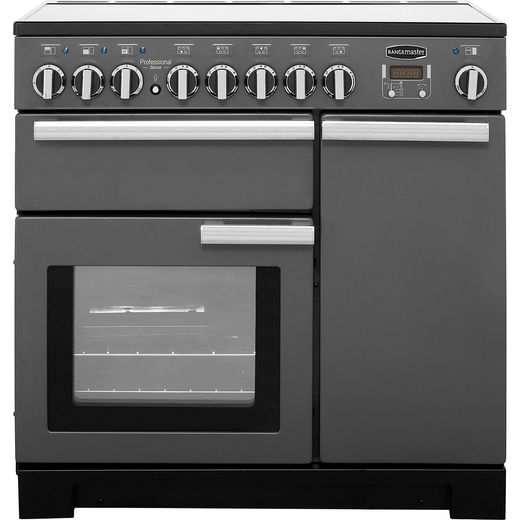 PDL90EISL/C | Rangemaster Range Cooker | Slate/Chrome |ao.com