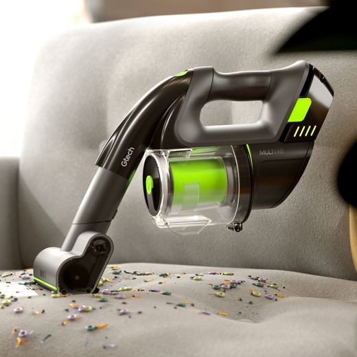Gtech Multi MK2 K9 1-03-195 Cordless Vacuum Cleaner with up to 20 Minutes Run Time - pixel - Vacuum being used to clean sofa