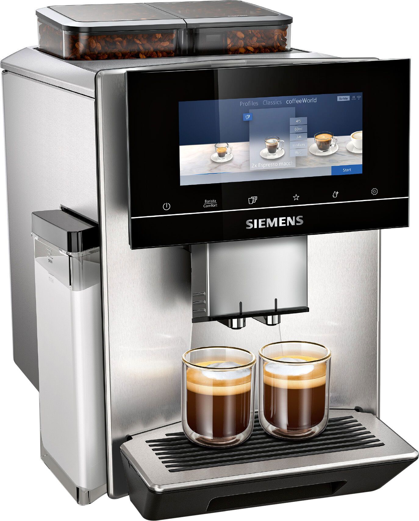 Siemens EQ900 TQ907GB3 Bean to Cup Coffee Machine - Stainless Steel, Stainless Steel