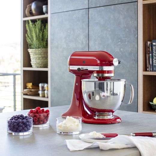 KitchenAid Artisan 5KSM125BER Stand Mixer - Empire Red - Mixer in kitchen shot 