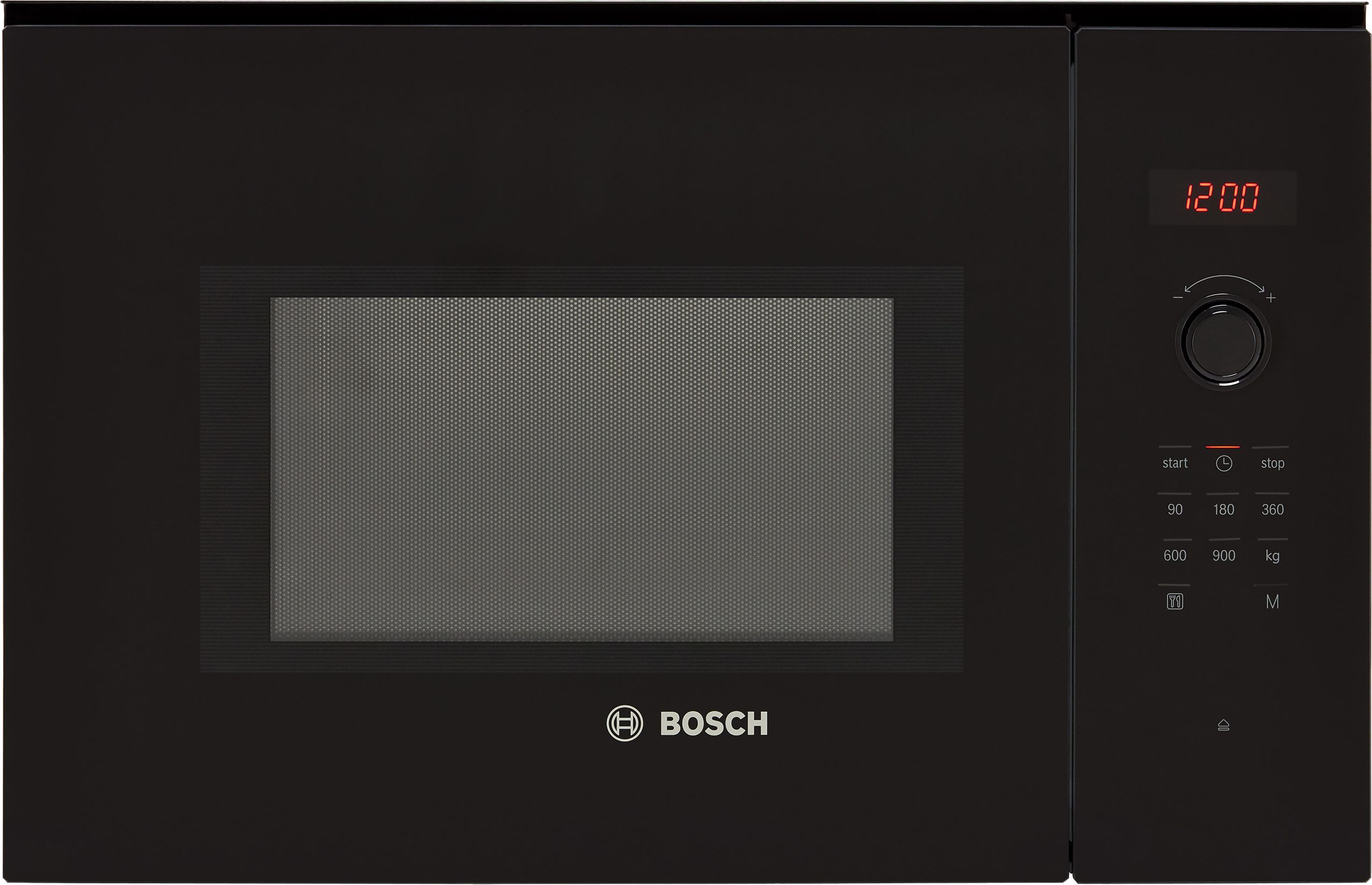Bosch Series 4 BFL553MB0B Built In 38cm Tall Compact Microwave - Black, Black