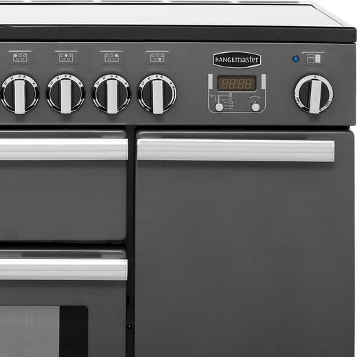 Rangemaster Professional Deluxe PDL90EISL/C 90cm Electric Range Cooker with Induction Hob - Slate