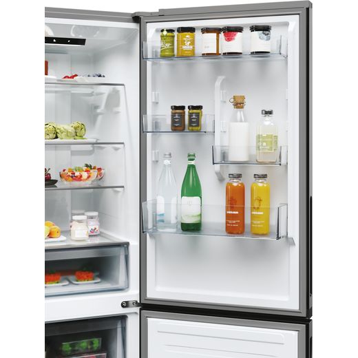 Hoover H-COMBI 300 60/40 Total No Frost Fridge Freezer - Stainless Steel Effect - Door shelf shot 