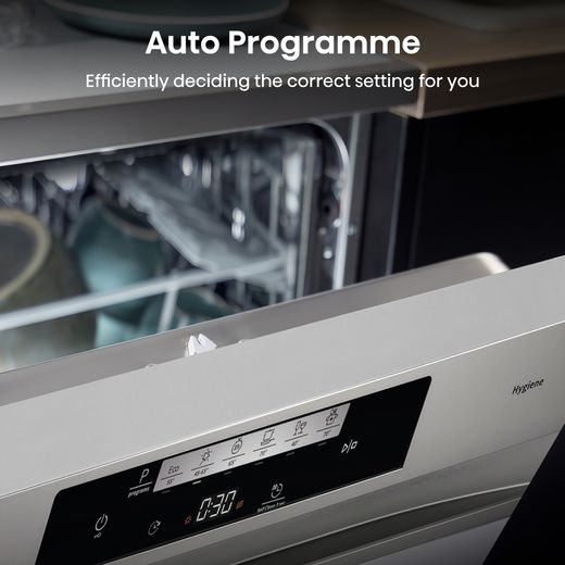 Hisense Standard Dishwasher - Stainless Steel - Annotation - Auto programme shot