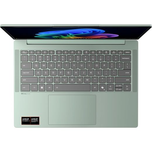 Lenovo IdeaPad Slim 5 OLED 14" Copilot+ Laptop - AMD Ryzen™ AI 7, 512GB SSD, 16 GB RAM - Breeze Moss - Keyboard view shot