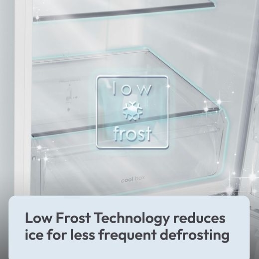 Candy CNUQ2L513EWK 138cm Upright Freezer - White - Annotation - low frost shot