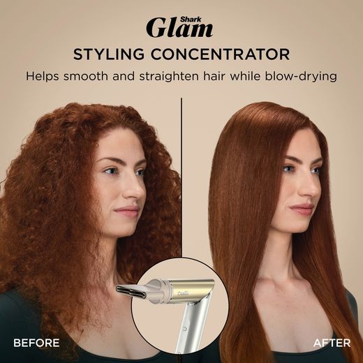 Shark Glam 5 in 1 Curly & Coily Multistyler HD6052SUK Hot Air Styler - Gold - Annotation - Styling concentrator