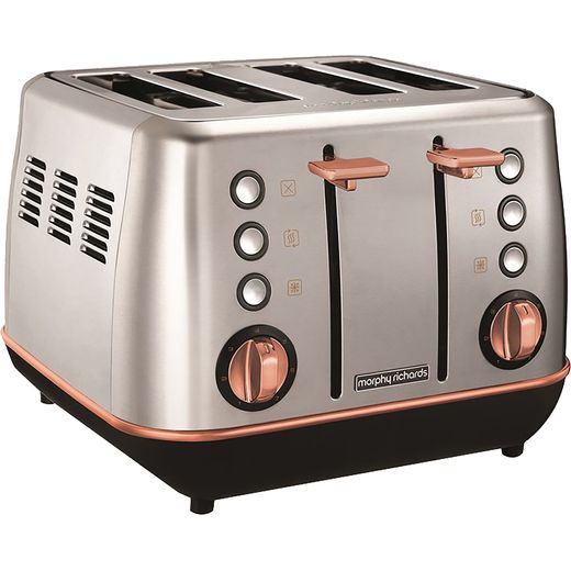 Morphy Richards Evoke Special Edition 240116 4 Slice Toaster - Brushed / Rose Gold