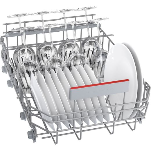 Bosch Series 4 Integrated Slimline Dishwasher - Silver - Right basket perpsective shot