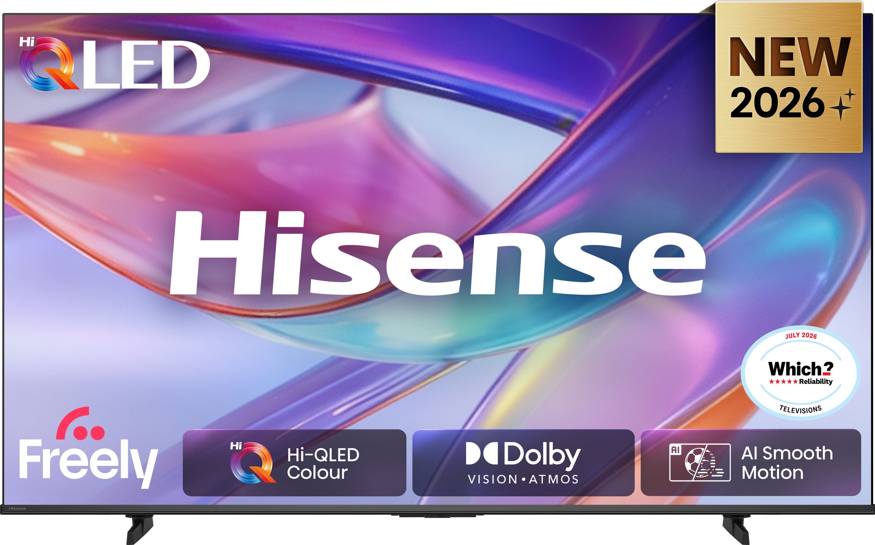 Hisense 75" 4K Ultra HD Smart Freely TV [2026] 75E7STUK Black