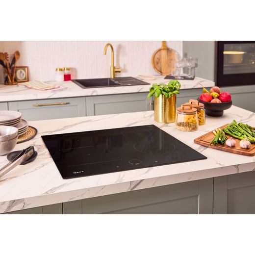 NEFF N70 T56FHS1L0 59cm Induction Hob - Black - hob in kitchen shot