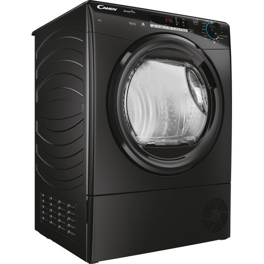 Candy Smart Pro 9Kg Condenser Tumble Dryer - Black - Right perspective  shot