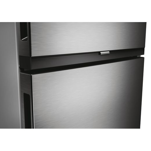 Hoover H-COMBI 300 60/40 Total No Frost Fridge Freezer - Stainless Steel Effect - Handle shot 
