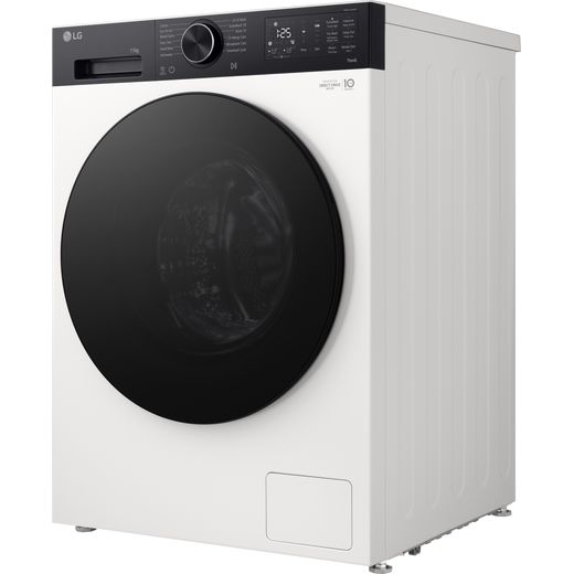 LG Series 5 AI Direct Drive™ F4X5511THB 11kg Washing Machine with 1400 rpm - White - left perpsective shot