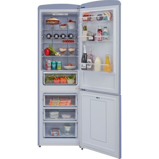 CDA 60/40 Frost Free Fridge Freezer - Blue - Doors open