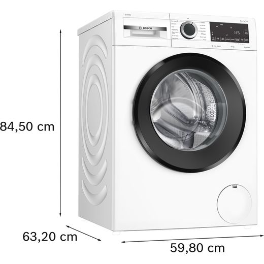 Bosch Series 6 WGG254F1GB 10kg Washing Machine with 1400 rpm - White - Annotation - Dimeson shot