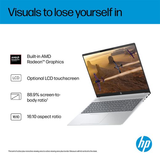 HP OmniBook 5 16-bc1003na 16" Laptop - AMD Ryzen™ 5, 512GB SSD, 8 GB RAM - Silver - Annotation - Visuals