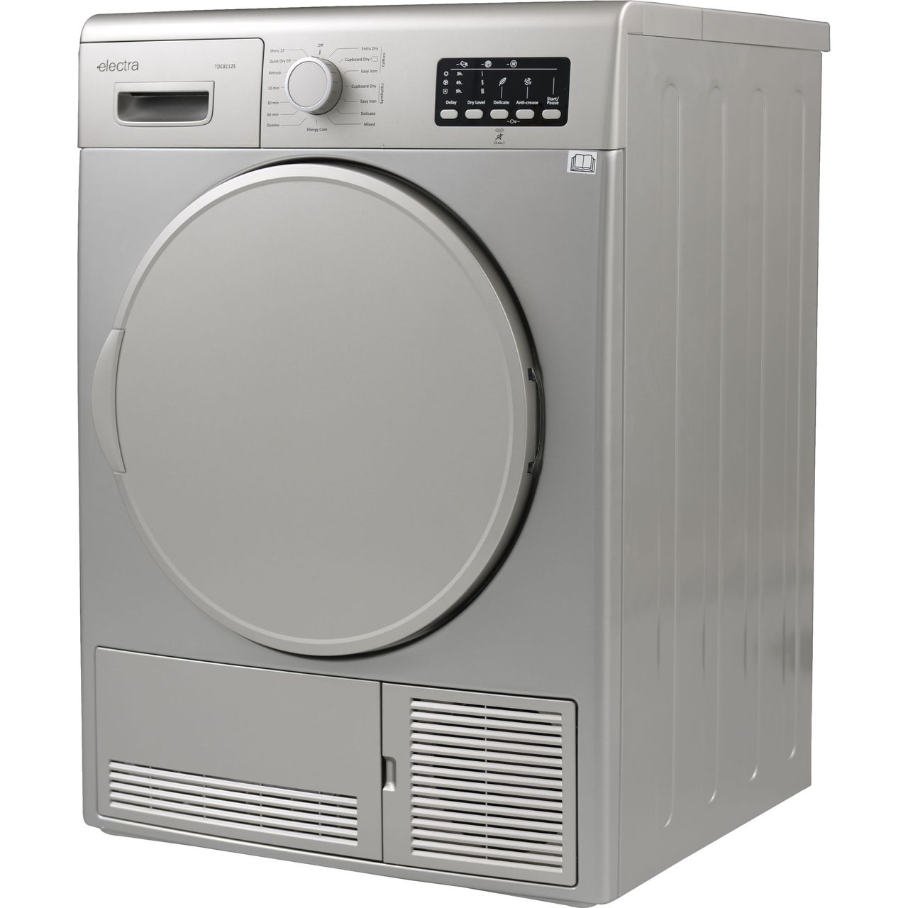 Electra TDC8112S B Rated 8Kg Condenser Tumble Dryer Silver ...