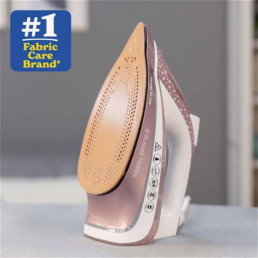 Russell Hobbs Pearl Glide 23972 2600 Watt Iron -Pink - Annotation - number 1 shot