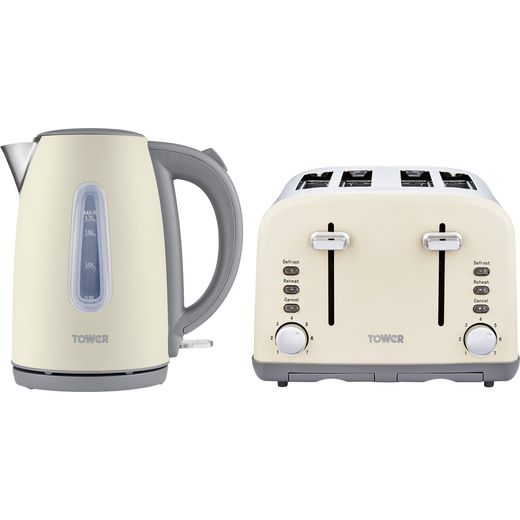 Tower AOBUNDLE022 Kettle And Toaster Set - Pebble