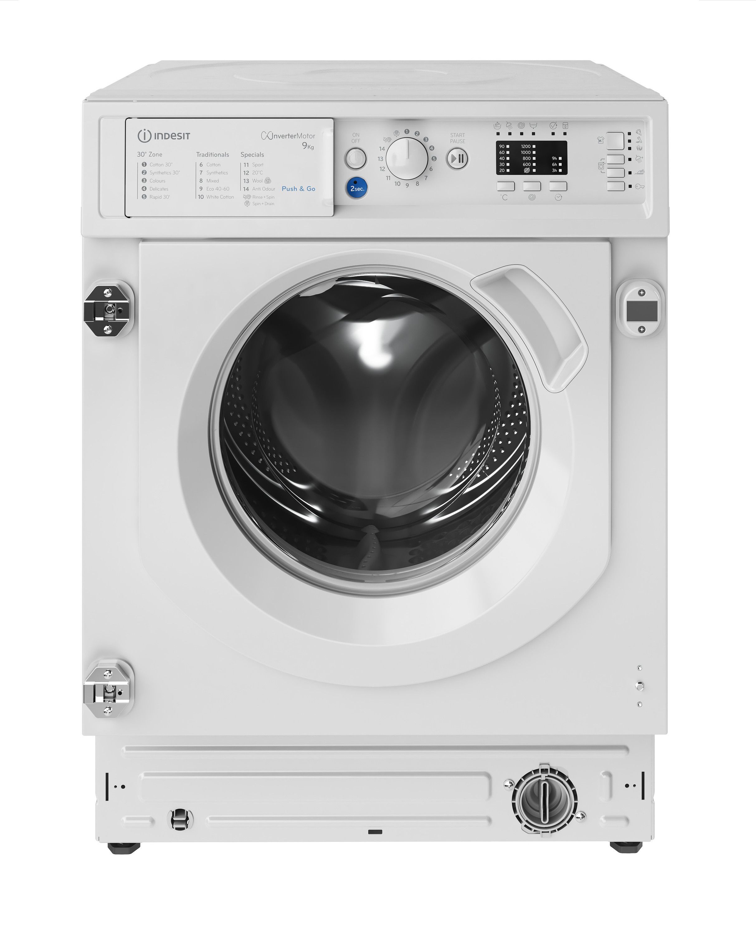 Indesit BIWMIL81485UK Integrated 8kg Washing Machine with 1400 rpm - White - B Rated, White