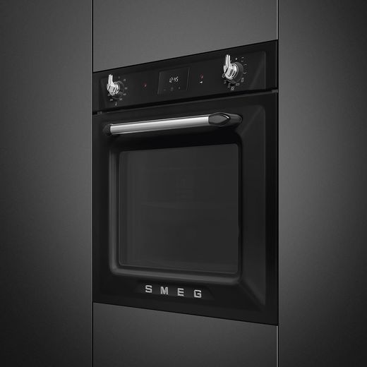 Smeg Victoria Electric Single Oven - Black - Left perspective