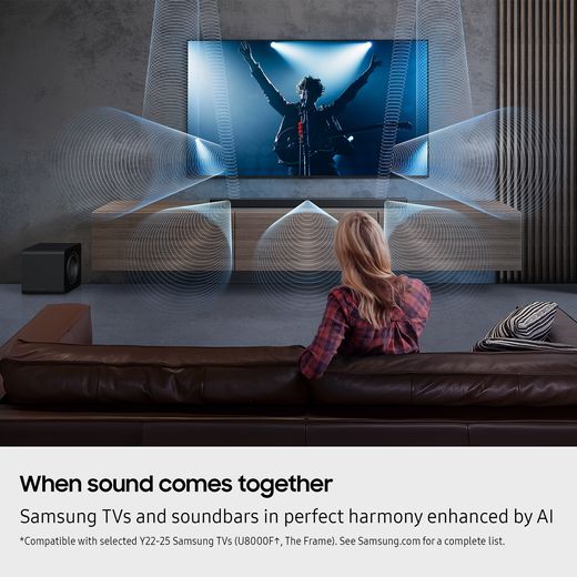 Samsung Q-Series HW-QS700F Bluetooth Soundbar - Obsidian Black - Annotation - AI