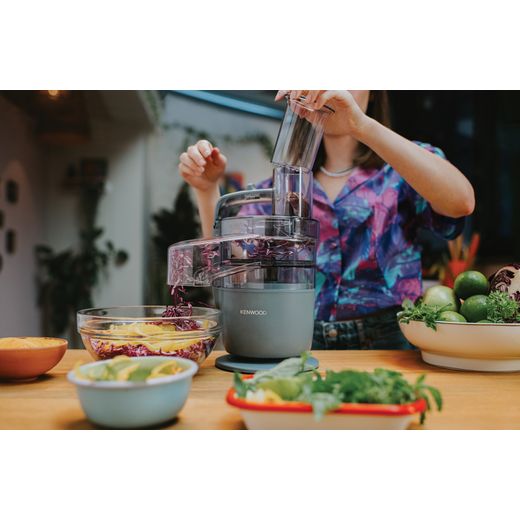 Kenwood - Grey - Person using food processor shot