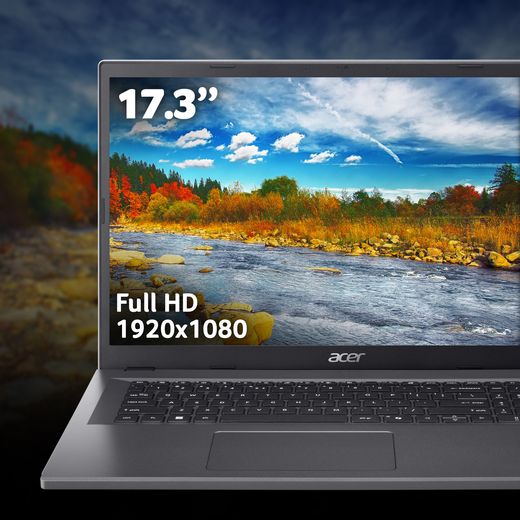 Acer Aspire Go 17 AG17-31P Laptop - Intel® Core™ 3, 128GB UFS, 8 GB RAM - Iron - Annotation - Display shot
