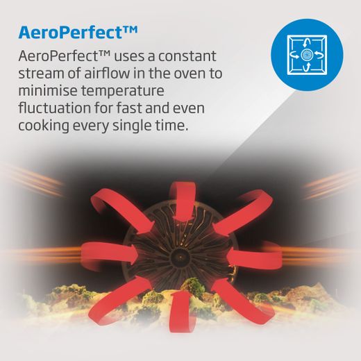 Beko AeroPerfect™ RecycledNet® Electric Single Oven - White - Annotation - AeroPerfect