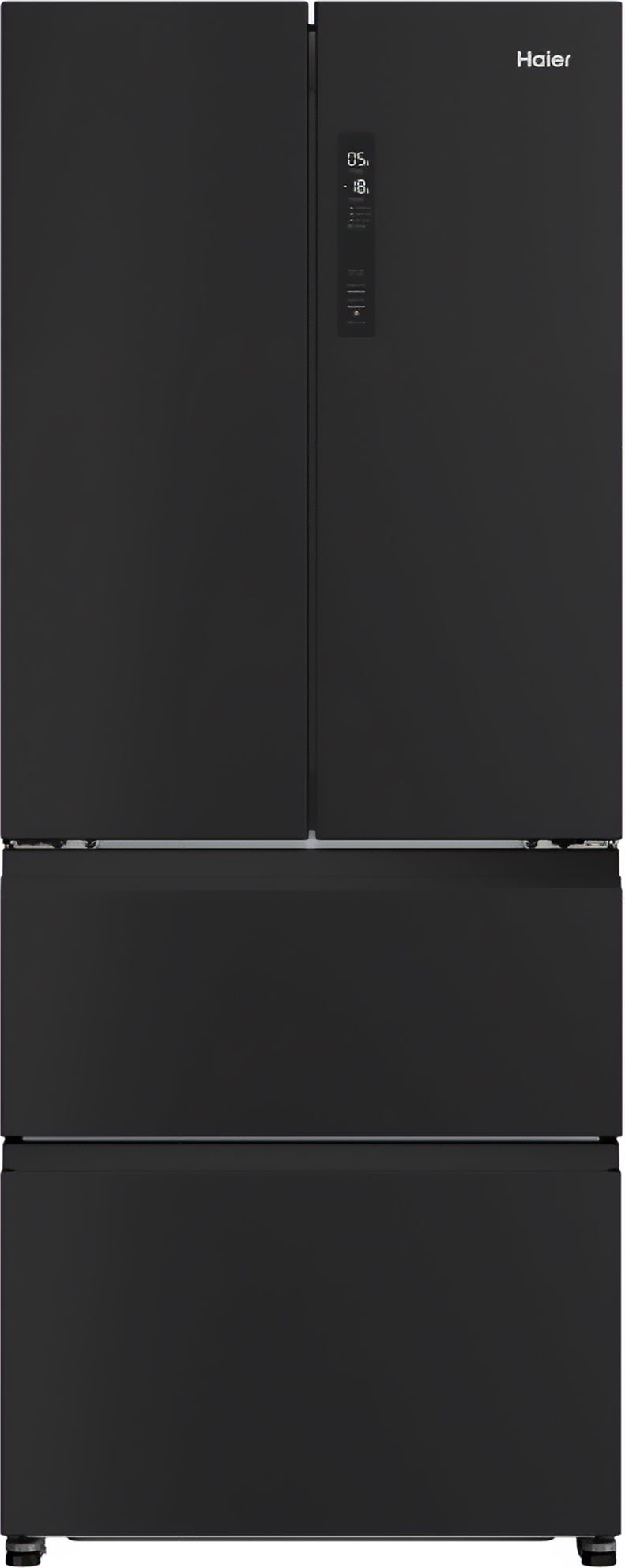 Haier American Fridge Freezer - Total No Frost - MyZone Drawer - Air Surround Tech - 402L - Black