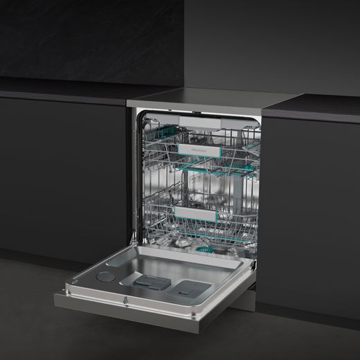 Hisense Auto Dose Standard Dishwasher - Stainless Steel - Dishwasher with door open shot